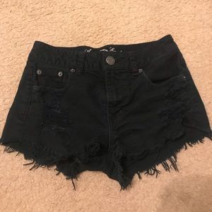 American Eagle Black Jean Shorts